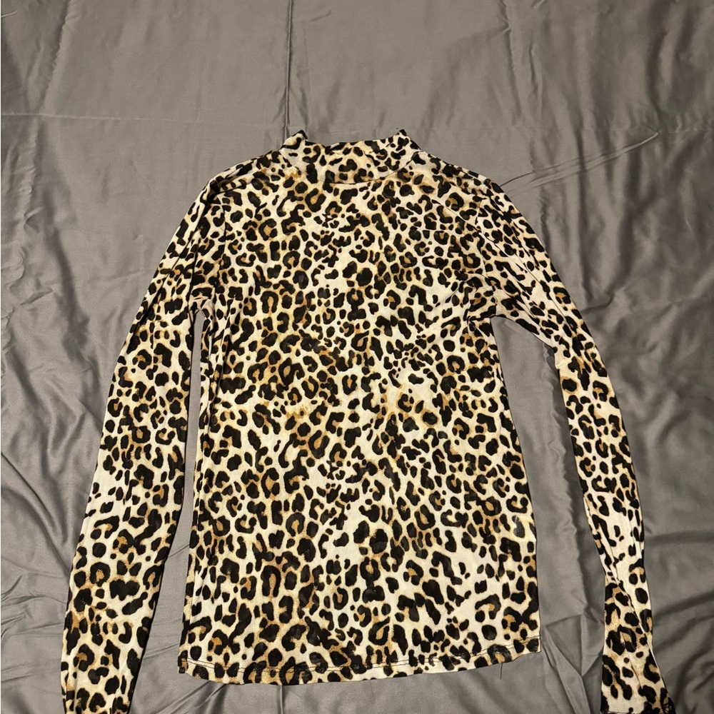 Eye Candy Tan Mesh Long Sleeve Shirt